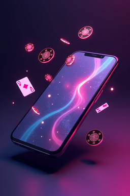 Smartphone mit Casino-App